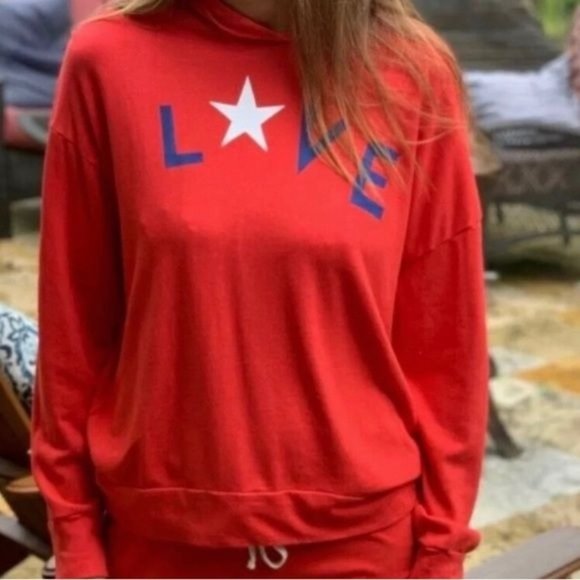 Sundry Red Love Hoodie - Picture 2 of 11